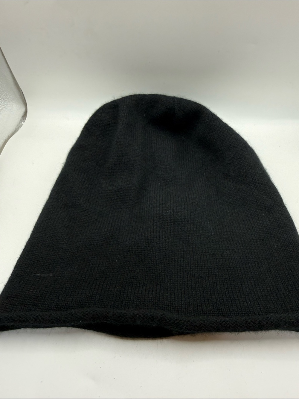 Brora 100% Cashmere Black Beanie Hat Made in Scotland Luxury Knit Winter Cap - Picture 6 of 8